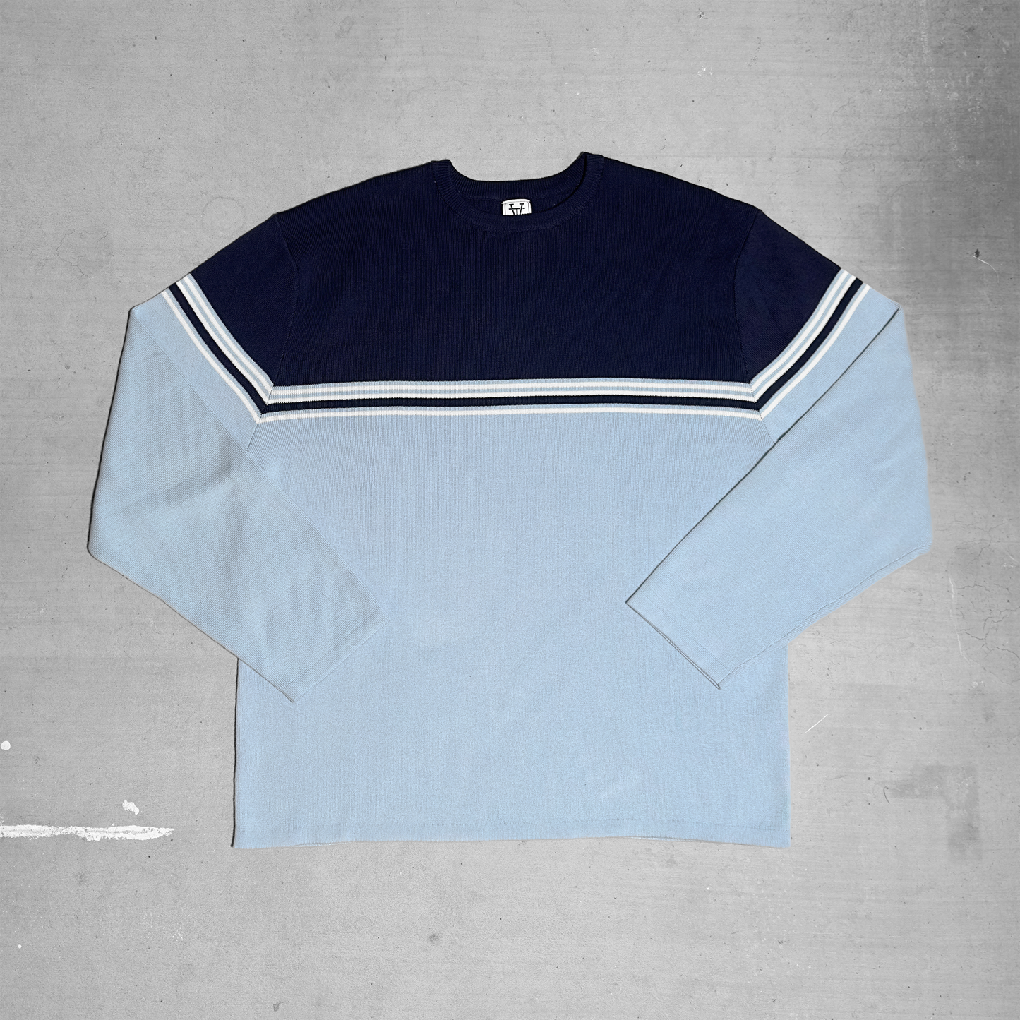 Blue Knit Crewneck