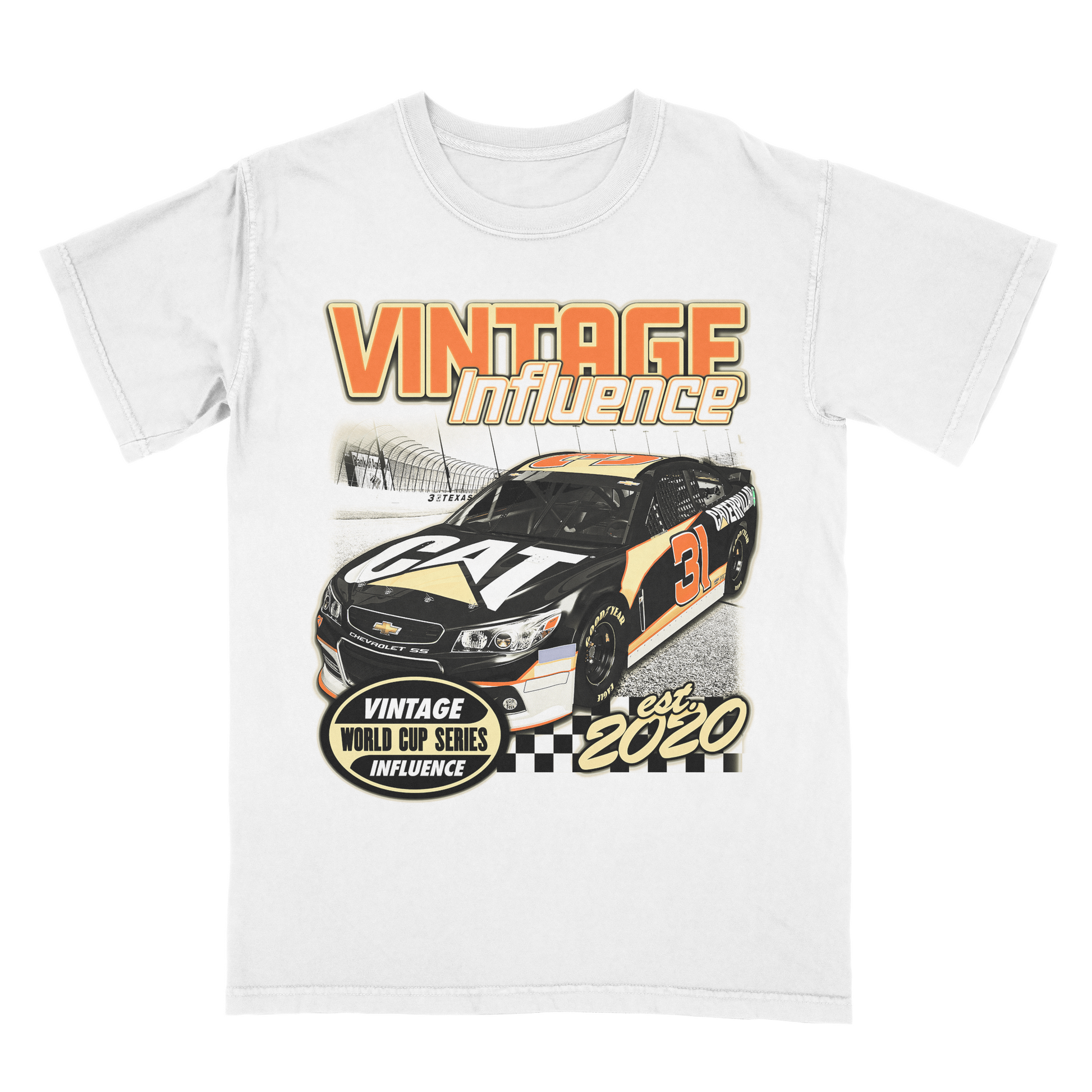 NASCAR Tee White - Vintage Influence